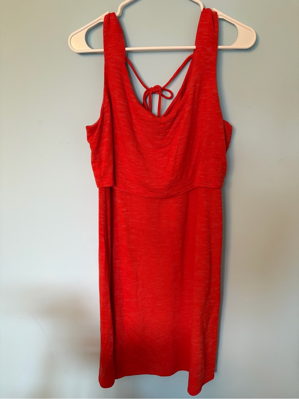 CAbi Red Sleeveless Midi Dress with Tie-Back
